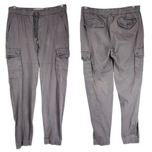 Evolution In Design Mens Cargo Jogger sz L Pants Drawstring Gray Loungewear READ